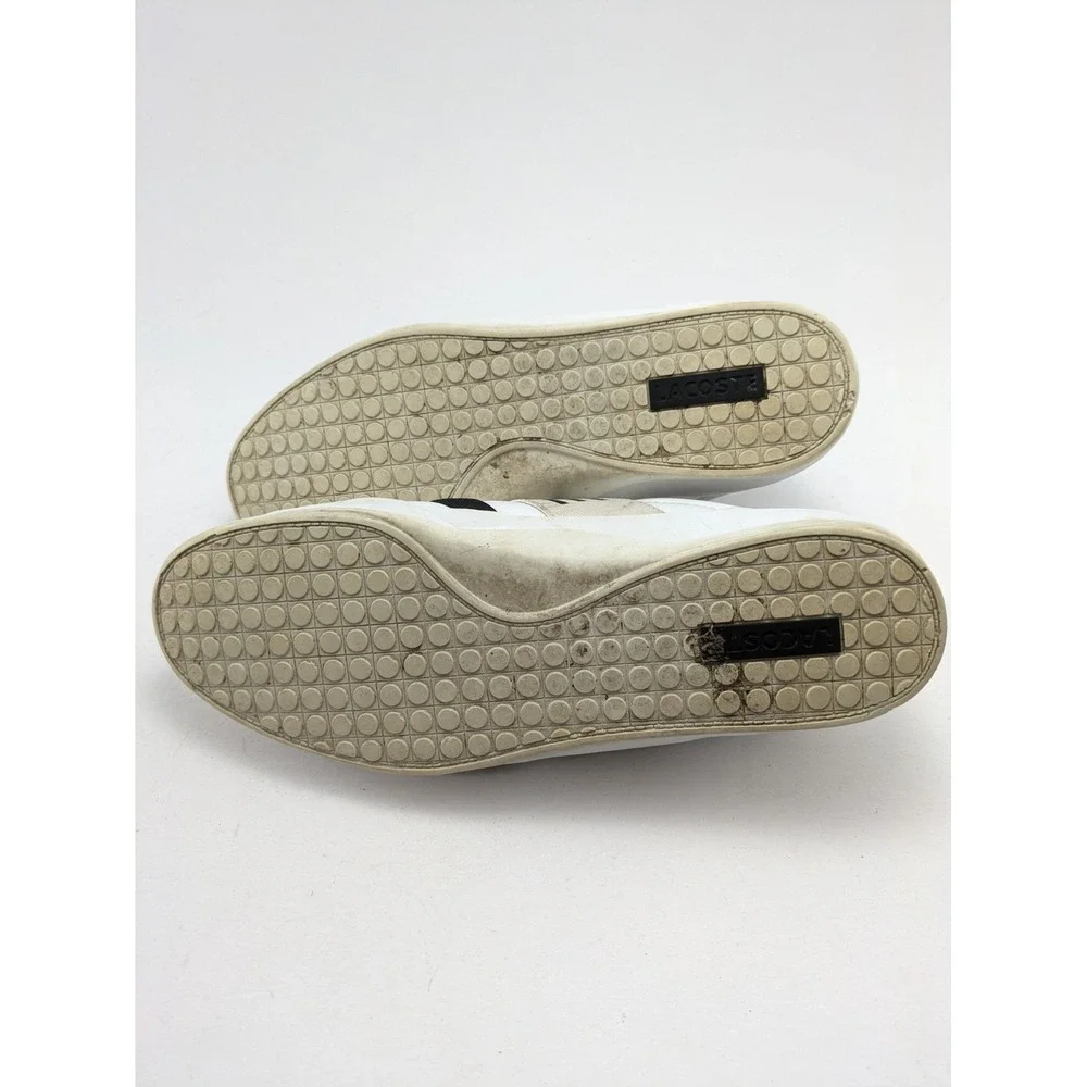 Mens‎ Lacoste Misano White Leather Elastic 3182 U Cam Strap Casual Shoes Size 10